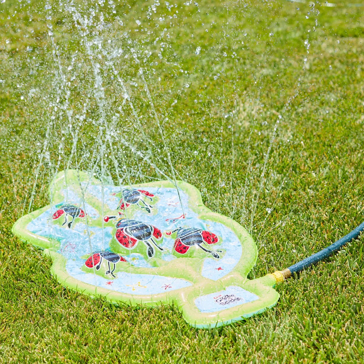 Giggle 'n Splash Lady Bug Sprinkle and Splash Play Mat 48"