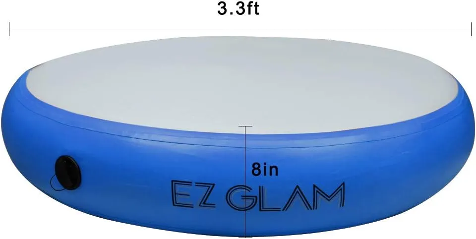 GLANT Air Mat Tumble Track AirSpot - Gymnastics Training Springboard - Round Inflatable Springboard