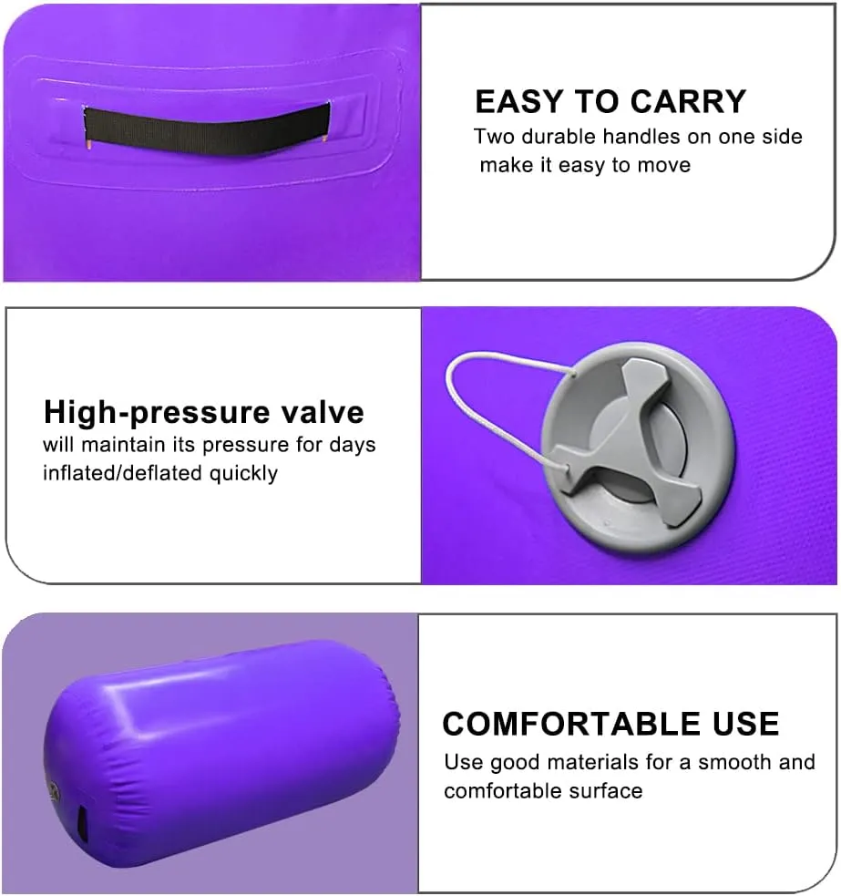 GLANT Air Mat Tumble Track AirSpot - Gymnastics Training Springboard - Round Inflatable Springboard