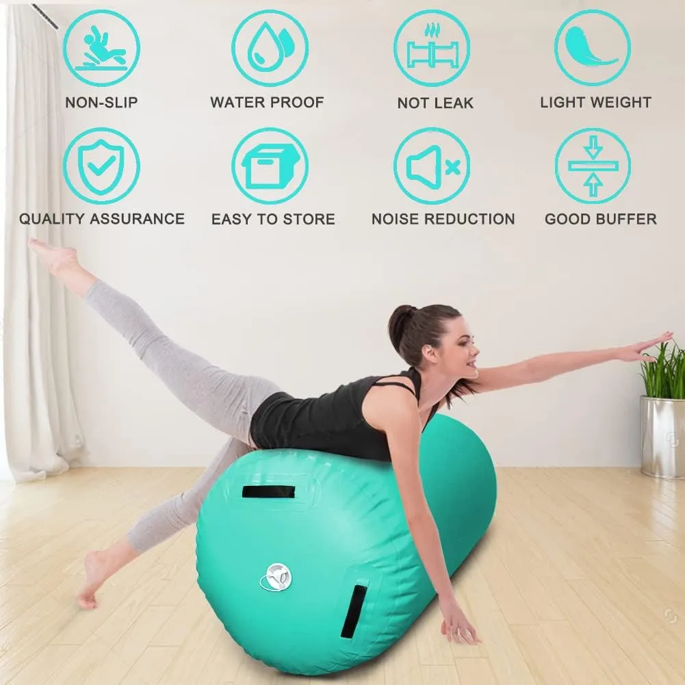 GLANT Air Mat Tumble Track AirSpot - Gymnastics Training Springboard - Round Inflatable Springboard