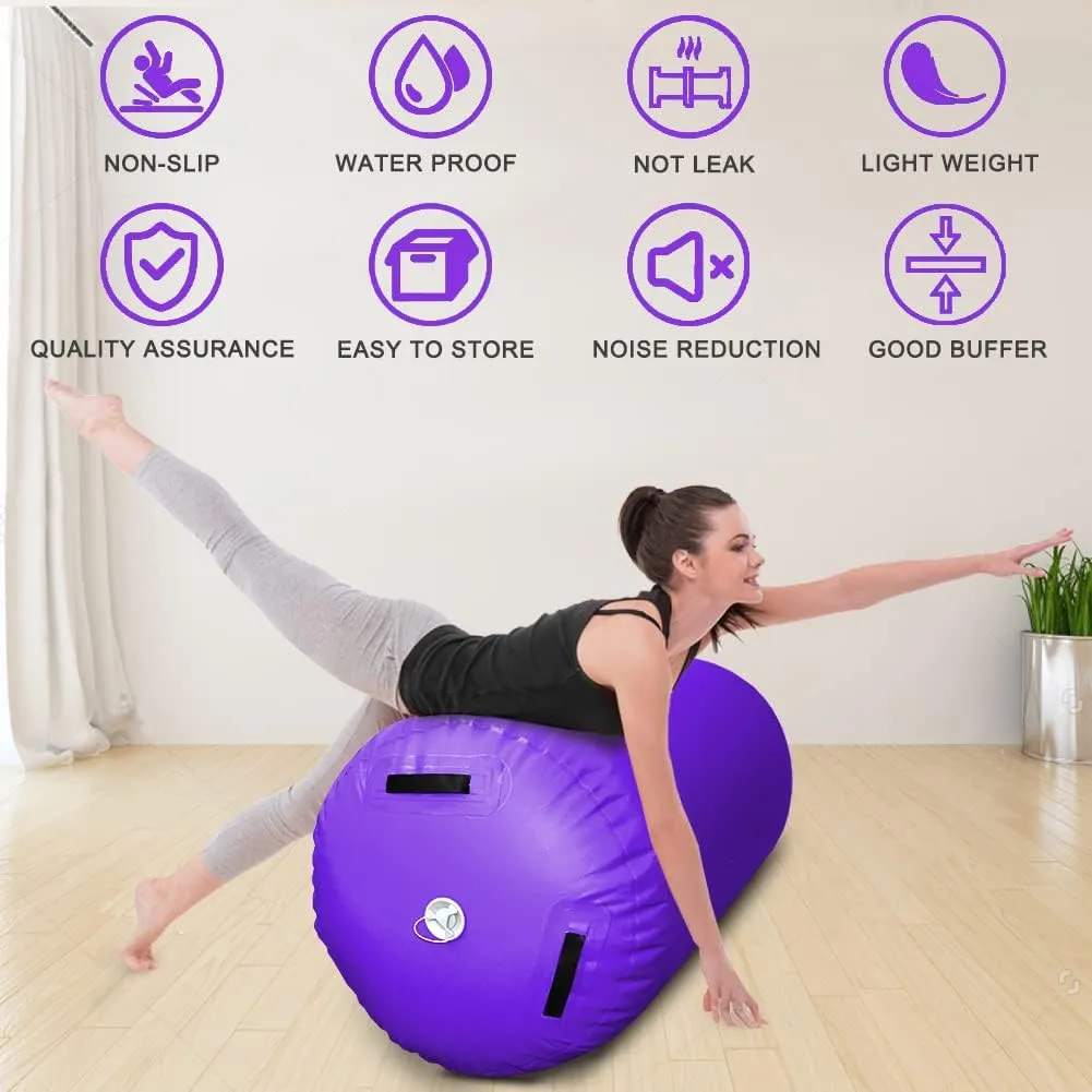 GLANT Air Mat Tumble Track AirSpot - Gymnastics Training Springboard - Round Inflatable Springboard