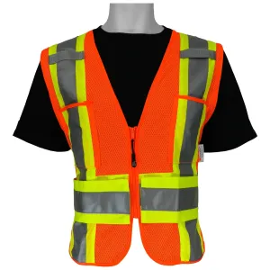 Global Glove GLO-005ADJ FrogWear Class 2 Mesh Safety Vest with 3M Scotchlite Reflective and Side Adjustment, Fits Medium to Extra Large (Case of 50)