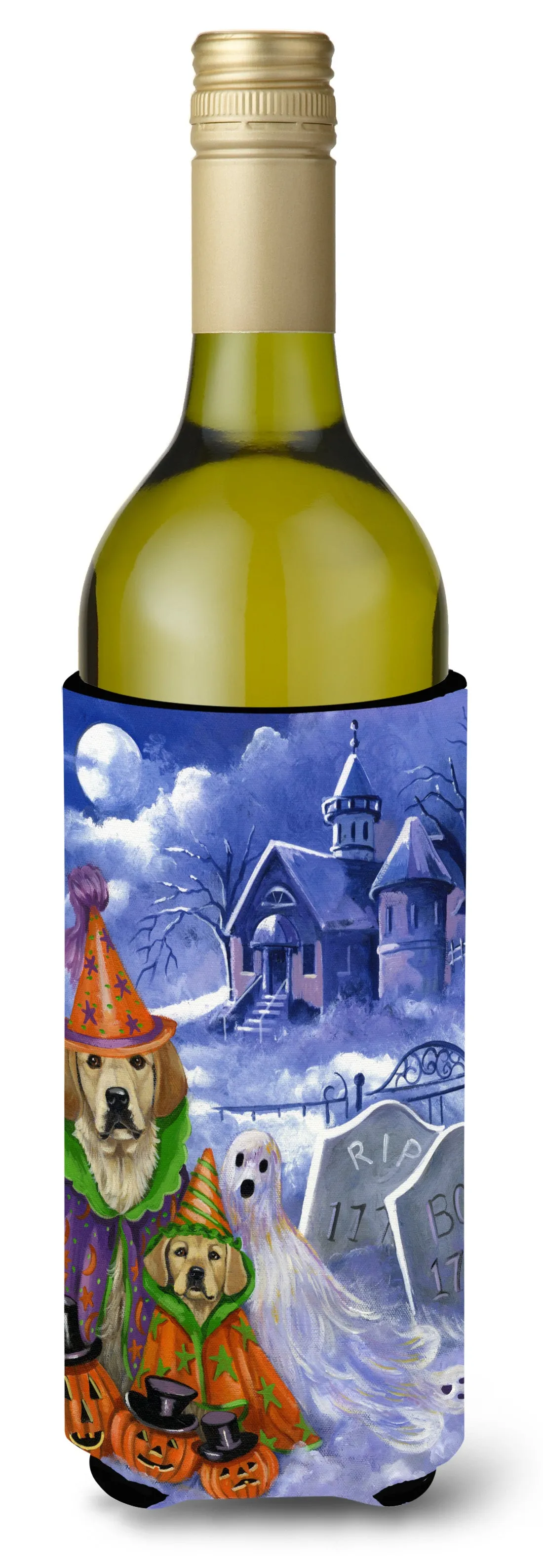 Golden Retriever Halloween Wine Bottle Hugger PPP3102LITERK