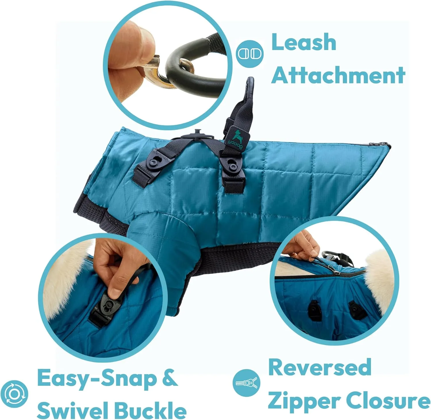 Gooby Alpine Explorer - Adobe, Small - Waterproof Jacket with Cross Lock Converter for Small Dog and Medium Dog