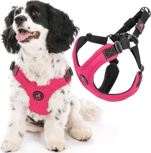 Gooby - Escape Free Sport Harness, Small Dog Step-In Neoprene Harness for Dogs that Like to Escape Their Harness, Pink, Small