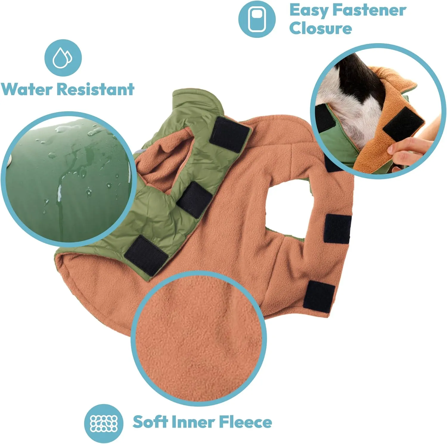 Gooby - Sports Vest, Fleece Lined Small Dog Cold Weather Jacket Coat Sweater with Reflective Lining, Black, Small
