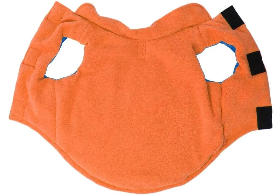 Gooby - Sports Vest, Fleece Lined Small Dog Cold Weather Jacket Coat Sweater with Reflective Lining, Blue, Large