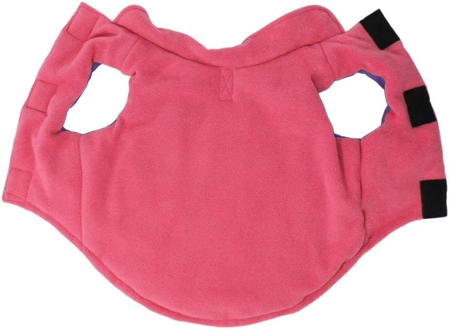 Gooby - Sports Vest, Fleece Lined Small Dog Cold Weather Jacket Coat Sweater with Reflective Lining, Purple, Large