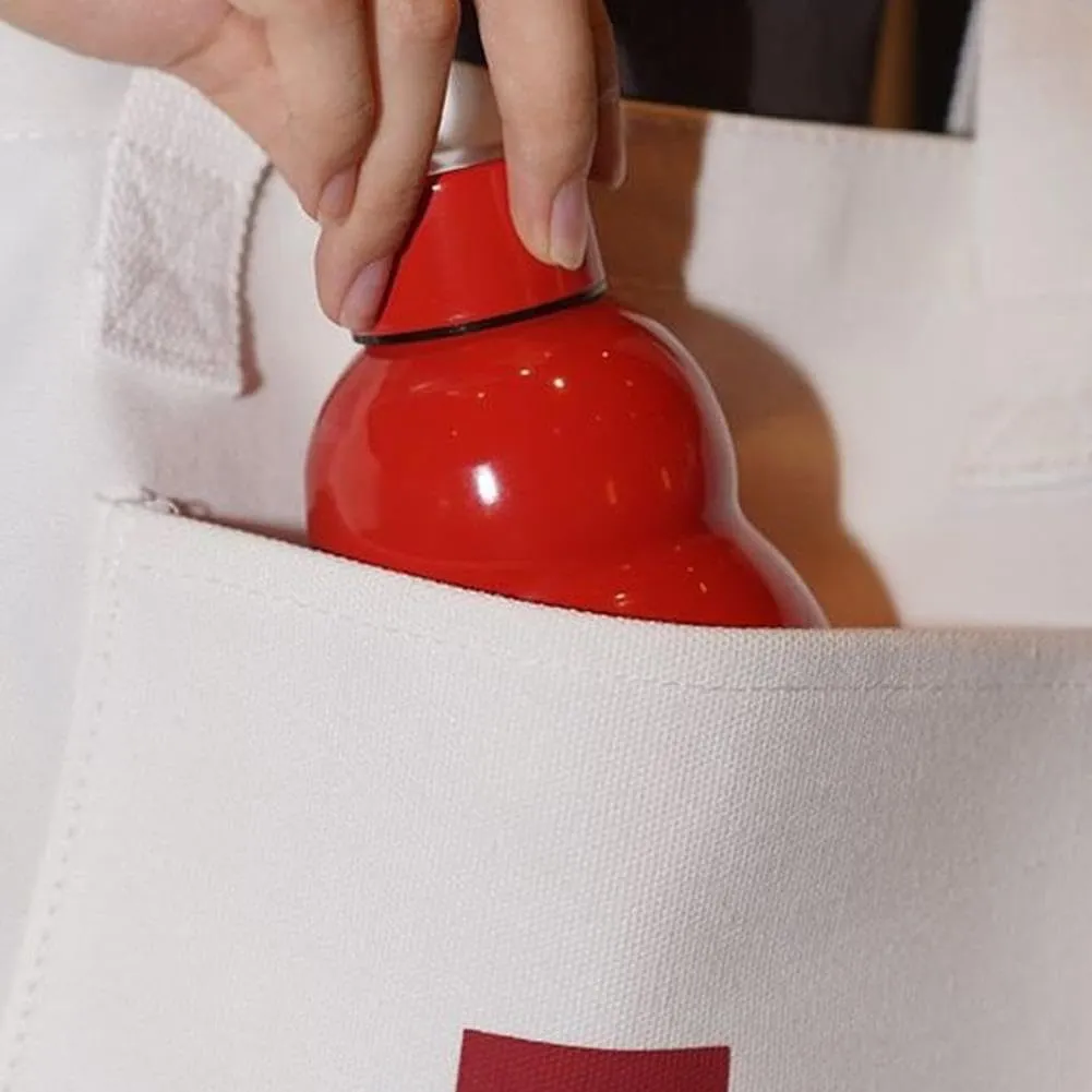 Gourd Water Bottle, Retro Style Gourd Sports Water Bottle, 316 Stainless Steel Winter Thermos Cup 280ml Travel Water Bottle, for Outdoor and Indoor, Valentine's Day Gifts (Red)