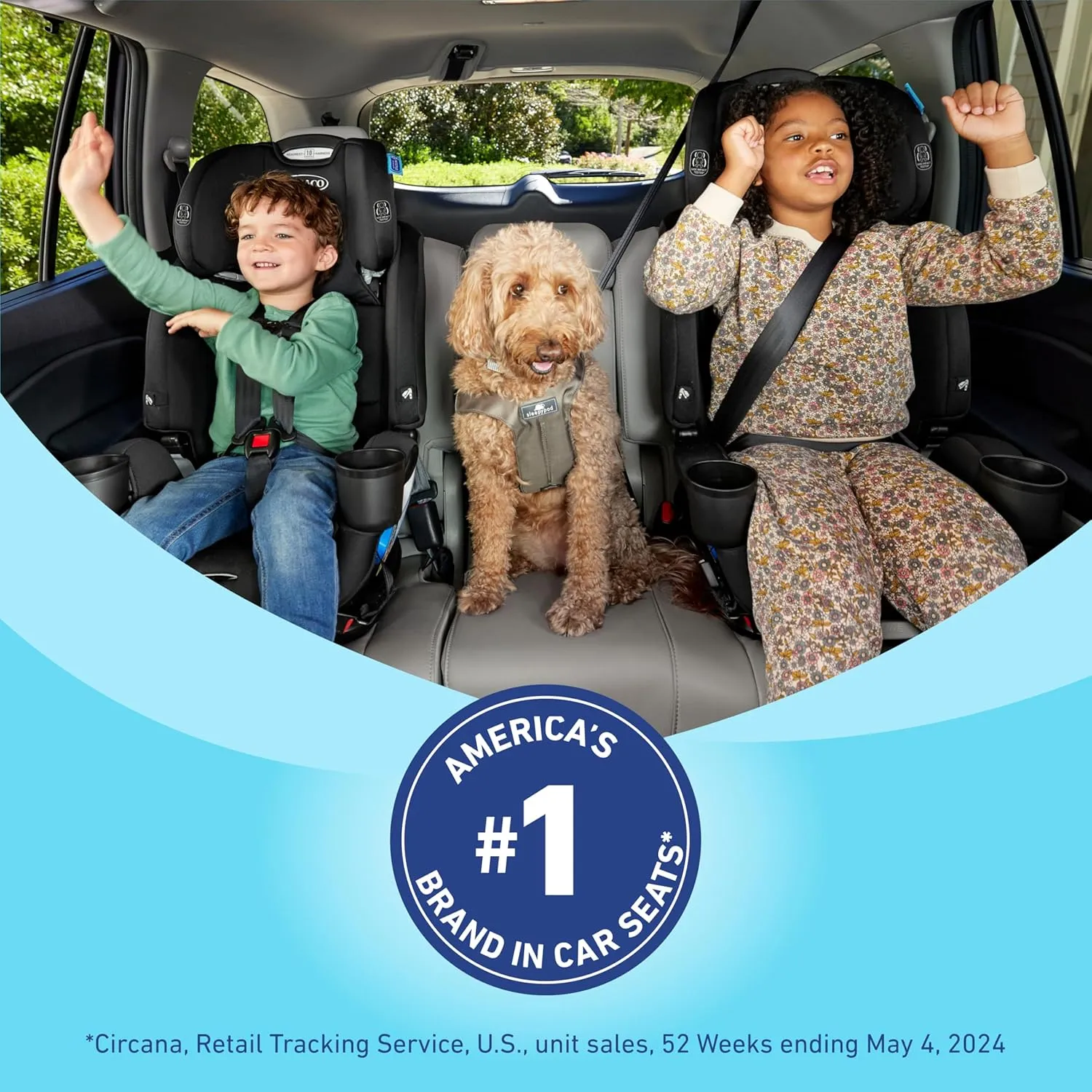 Graco Extend2Fit Convertible Car Seat, Rear-Facing and Forward-Facing, Extended Rear-Facing Seat Option, Redmond, Ideal for Newborns, Infants, and Toddlers