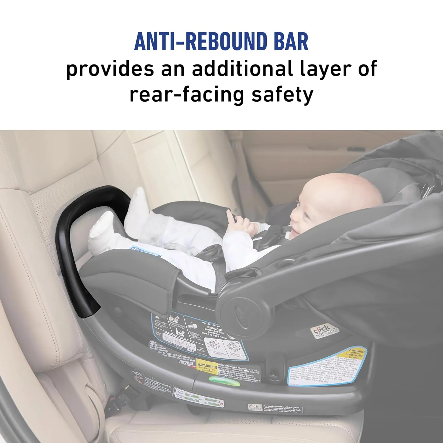 Graco SnugFit 35 LX Infant Car Seat | Baby Car Seat with Anti Rebound Bar, Pierce