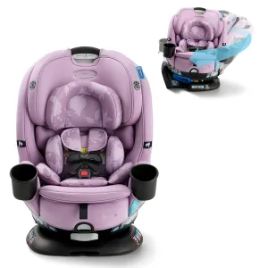 Graco Turn2Me 3-in-1 Rotating Car Seat, Rear Facing, Forward Facing Car Seat, High Back Booster, Lilac Mod