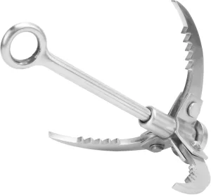 Grappling Hook, Multifunctional Grapple Hook with 3 Stainless Steel Folding Claws for Outdoor Camping Hiking Tree Rock Mountain Climbing Equipment