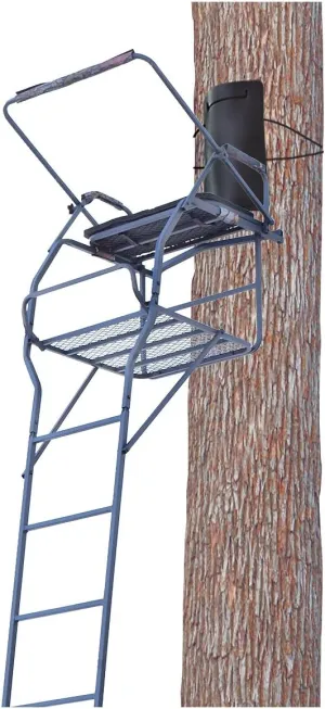 Guide Gear 18’ Jumbo Ladder Tree Stand for Hunting with Seat and Shooting Rest, Deer Hunting Accessories Camo