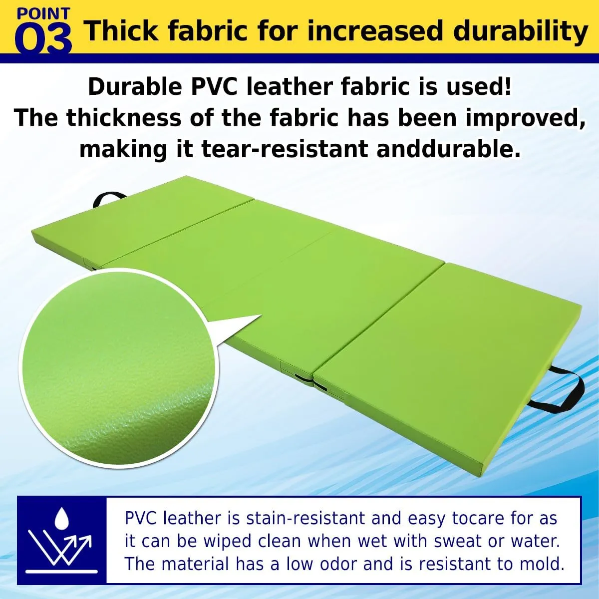 Gymnastics Mat Folding Stretch Mats 71"x31"x2" Exercise Muscle Training Children Play Horizontal Bar Mat Yoga Sports Soundproof Home Use