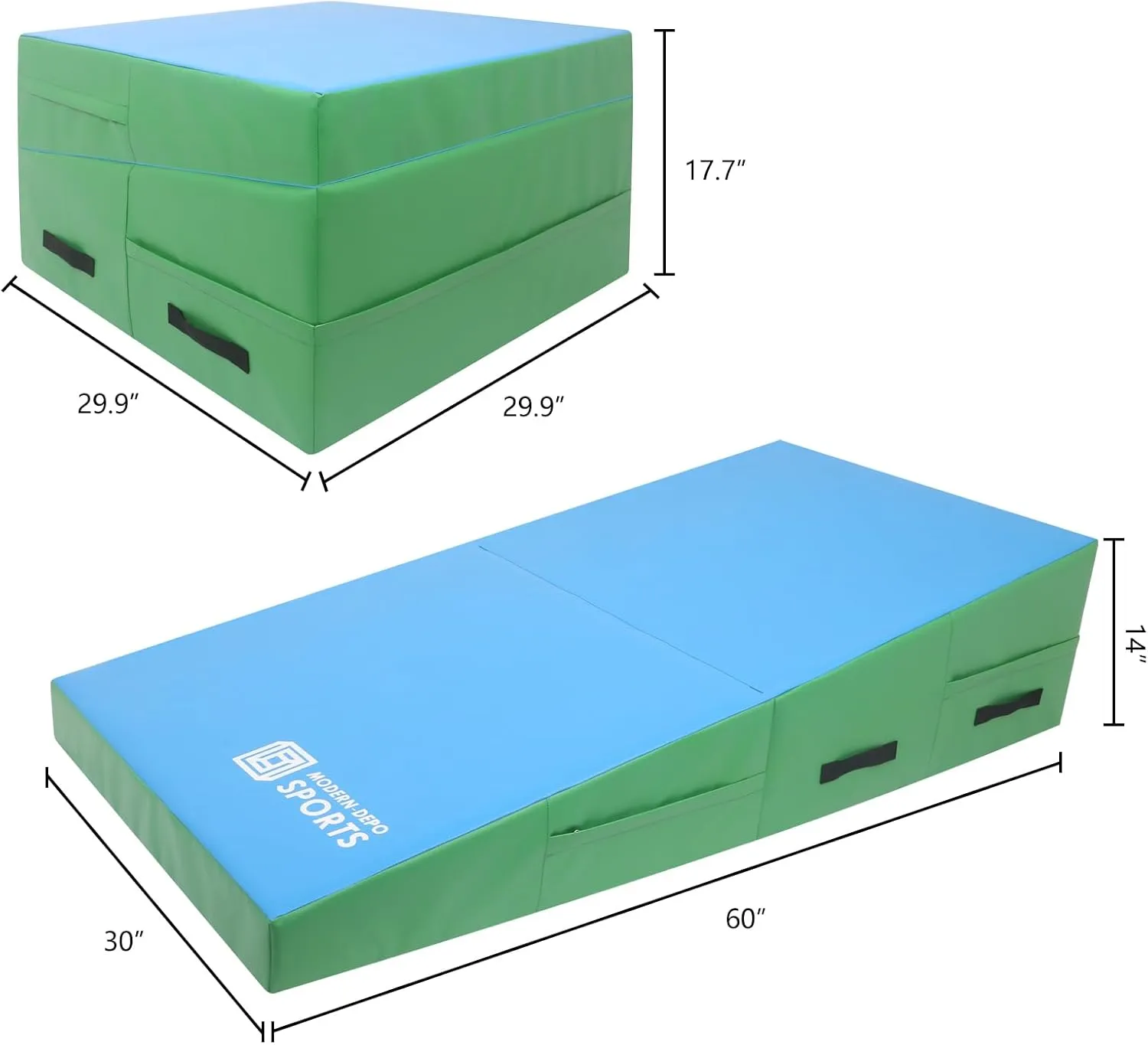 Gymnastics Wedge Mats Folding for Home Use | Incline Mat Cheese Wedge With Waterproof PVC Cover, EPE Foam for Exercise, Tumbling, Yoga, Pilates