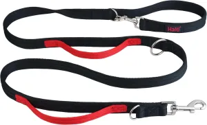 HALTI Control Leash - Multifunctional Double-Ended Dog Leash with 2 Handles, Ideal for Anti-Pulling Dog Training, Lightweight & Durable, Suitable for Dogs & Puppies (Size Large, Black, 2m)