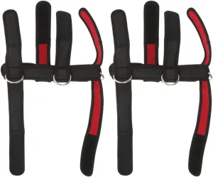 HANABASS 2Pcs Adjustable Padded Neck Harness for Strength Training Weight Lifting Neck Gear for Neck and Head Exercise for Muscle Building and Resistance Training