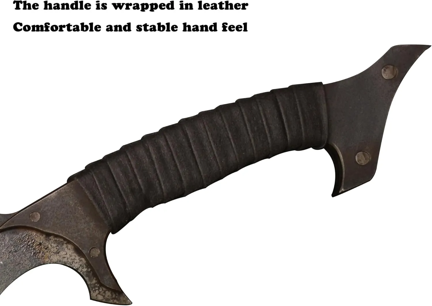 Handmade Sword and Blade Series, Sharp Manganese Steel 52HRC, Full Tang, Leather Sheath, Outdoor, Hunting, Camping, Hiking, Survival, Multiple Styles
