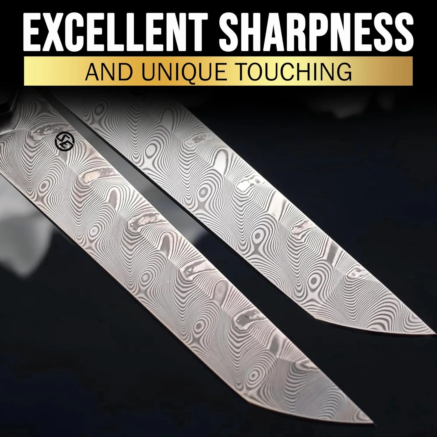 Hannya Samurai Japanese-Inspired Folding Knife | Pocket Knife for Men with Carbon Fiber Handle, 110-Layer Damascus Blade & Embossed Leather Sheath | Tactical Gear EDC Knife with Liner Lock