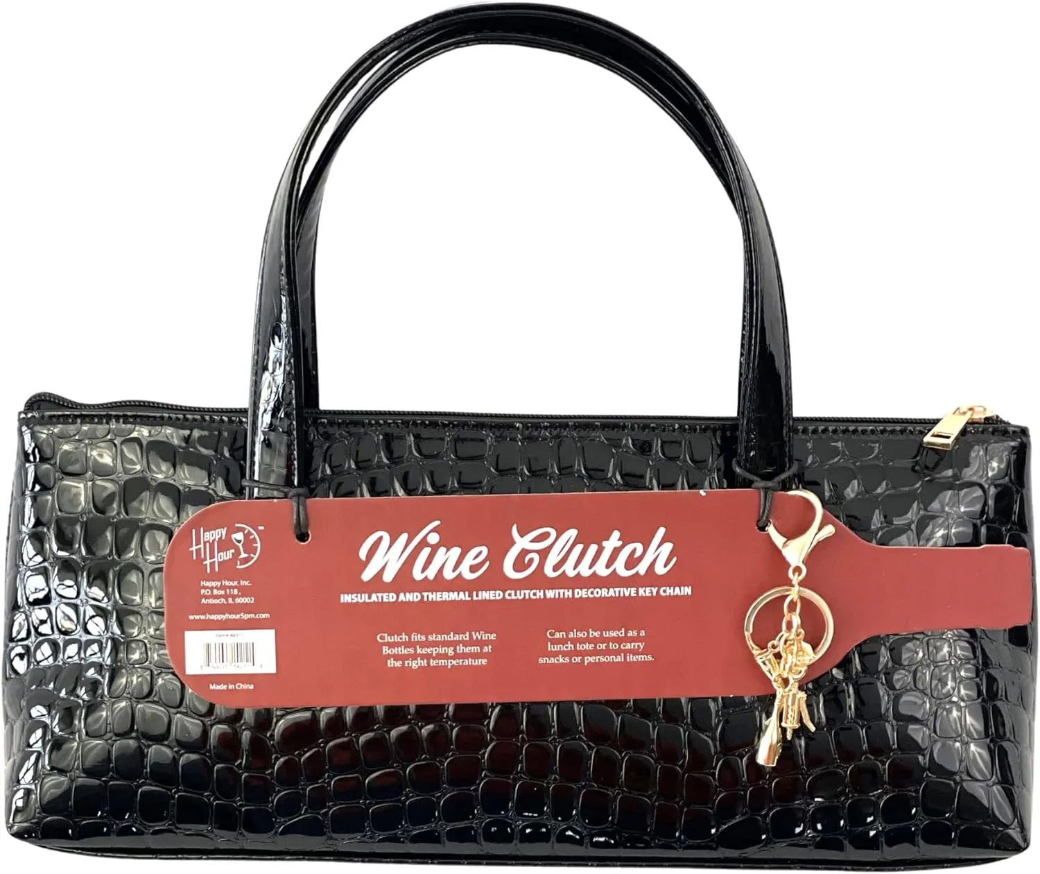 Happy Hour Insulated Wine Clutch | Bottle Carrier for Travel, Picnics & Gifts