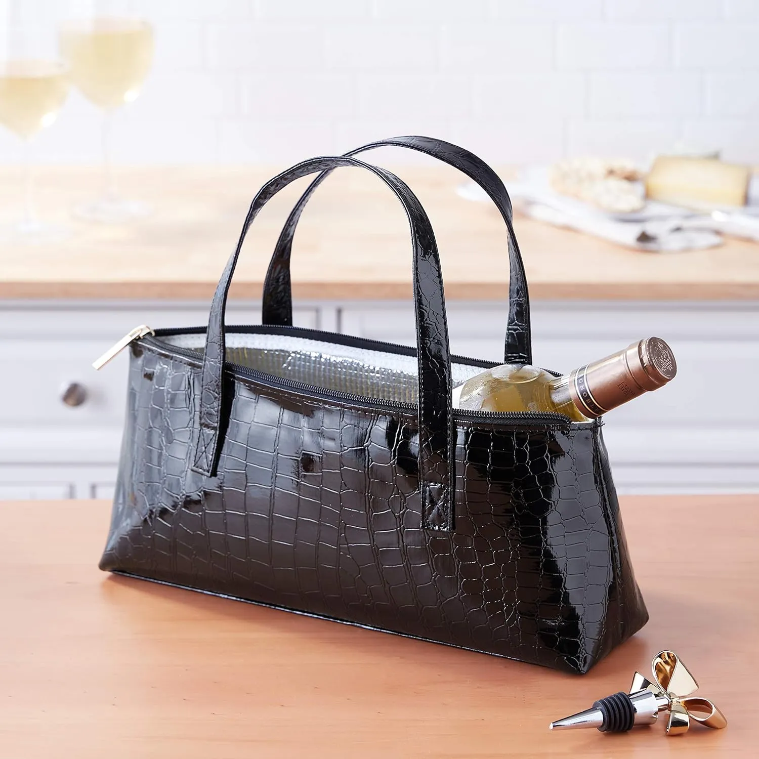Happy Hour Insulated Wine Clutch | Bottle Carrier for Travel, Picnics & Gifts