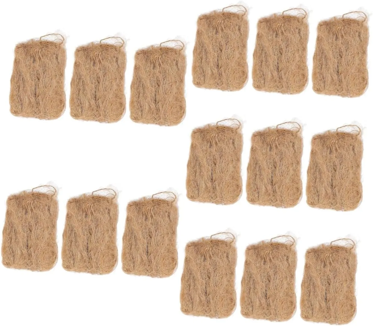 Happyyami 15pcs Jute Flame Convenient Fire Starting Tools for Camping BBQ Outdoor Adventures Easy to Use Natural Combustion for Campfires and Grills
