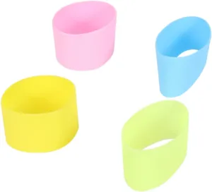 Happyyami 8 Pcs Mason Jar Silicone Sleeve Water Bottle Cover Sports