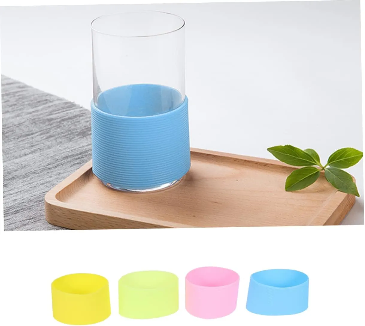 Happyyami 8 Pcs Mason Jar Silicone Sleeve Water Bottle Cover Sports