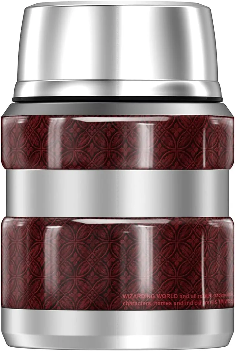 Harry Potter Gryffindor House Crest THERMOS STAINLESS KING Stainless Steel Food Jar with Folding Spoon, Vacuum insulated & Double Wall, 16oz