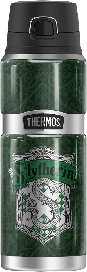 Harry Potter Slytherin House Crest THERMOS STAINLESS KING Stainless Steel Drink Bottle, Vacuum insulated & Double Wall, 24oz