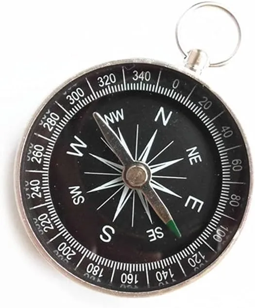 HBJWOV Portable Aluminum Lightweight Emergency Compass Outdoor Survival Compass Tool Navigation Wild Tool