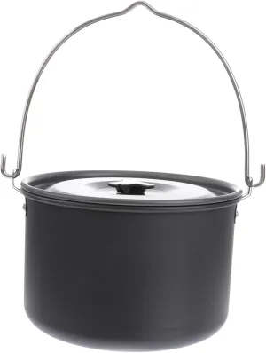 Hemoton Backpacking Cooking Tool 5-8 People Picnic Pot Portable Outdoor Cookware Non-Stick Surface