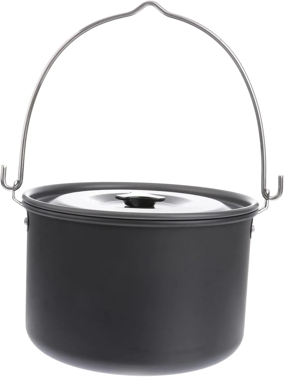 Hemoton Backpacking Cooking Tool 5-8 People Picnic Pot Portable Outdoor Cookware Non-Stick Surface