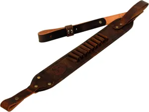HERTE Leather Rifle Sling Shotgun Padded Strap Hunting Strong Comfortable for 1 inch Gun Swivel