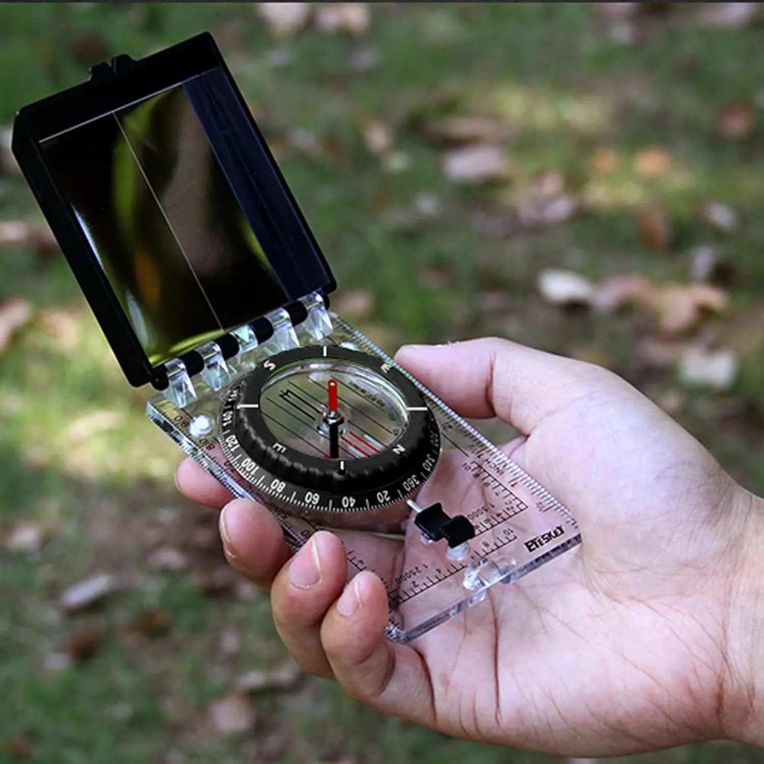 High Accuracy Compasses with Glasses Navigation Tool for Hiking Camping Adjustable Declination Portable Navigation Tool
