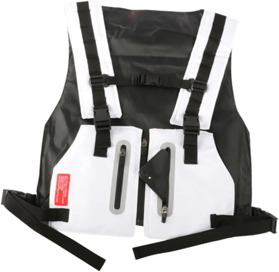 High Visibility Reflective Running Vest Multifunctional Outdoor Training Vest for Men Adjusted Shoulder Waist