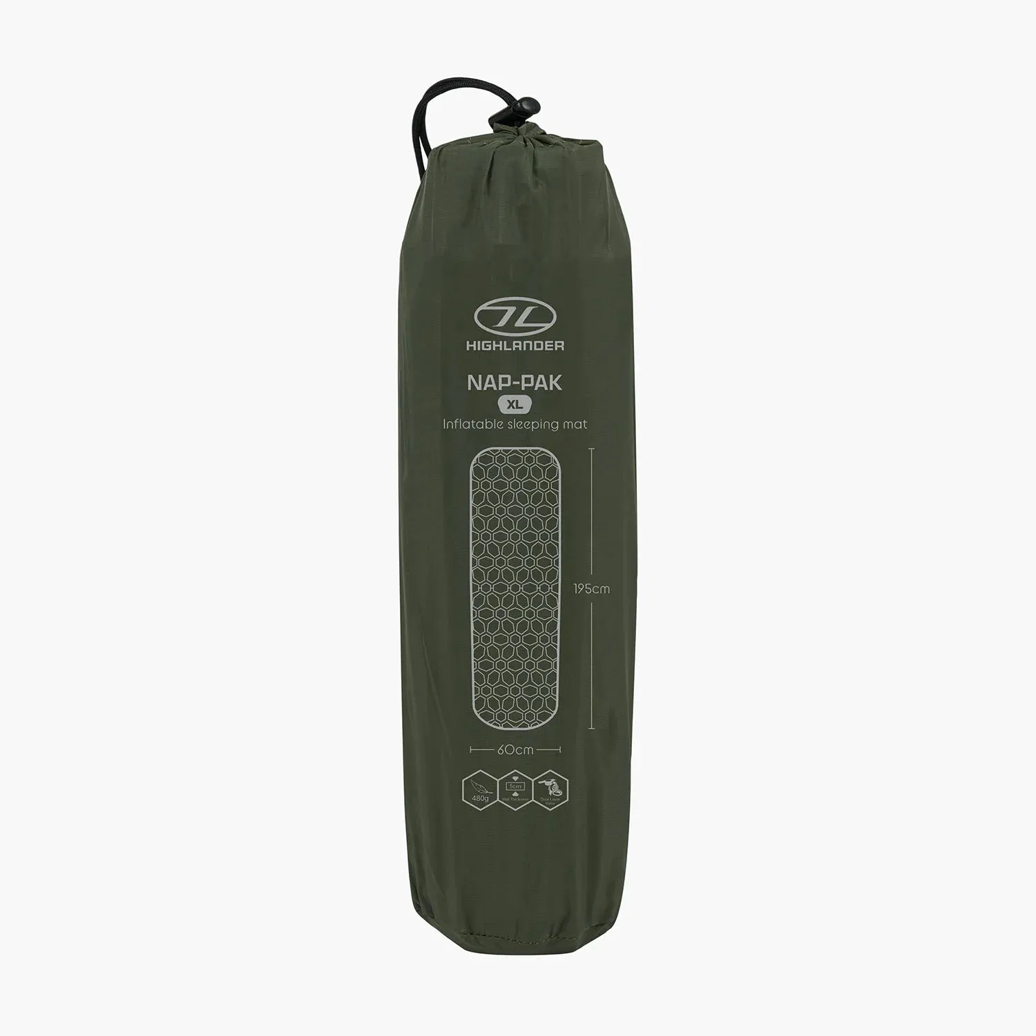 Highlander Slaapmat - Nap Pak XL - R-Value 1,5 - Olive