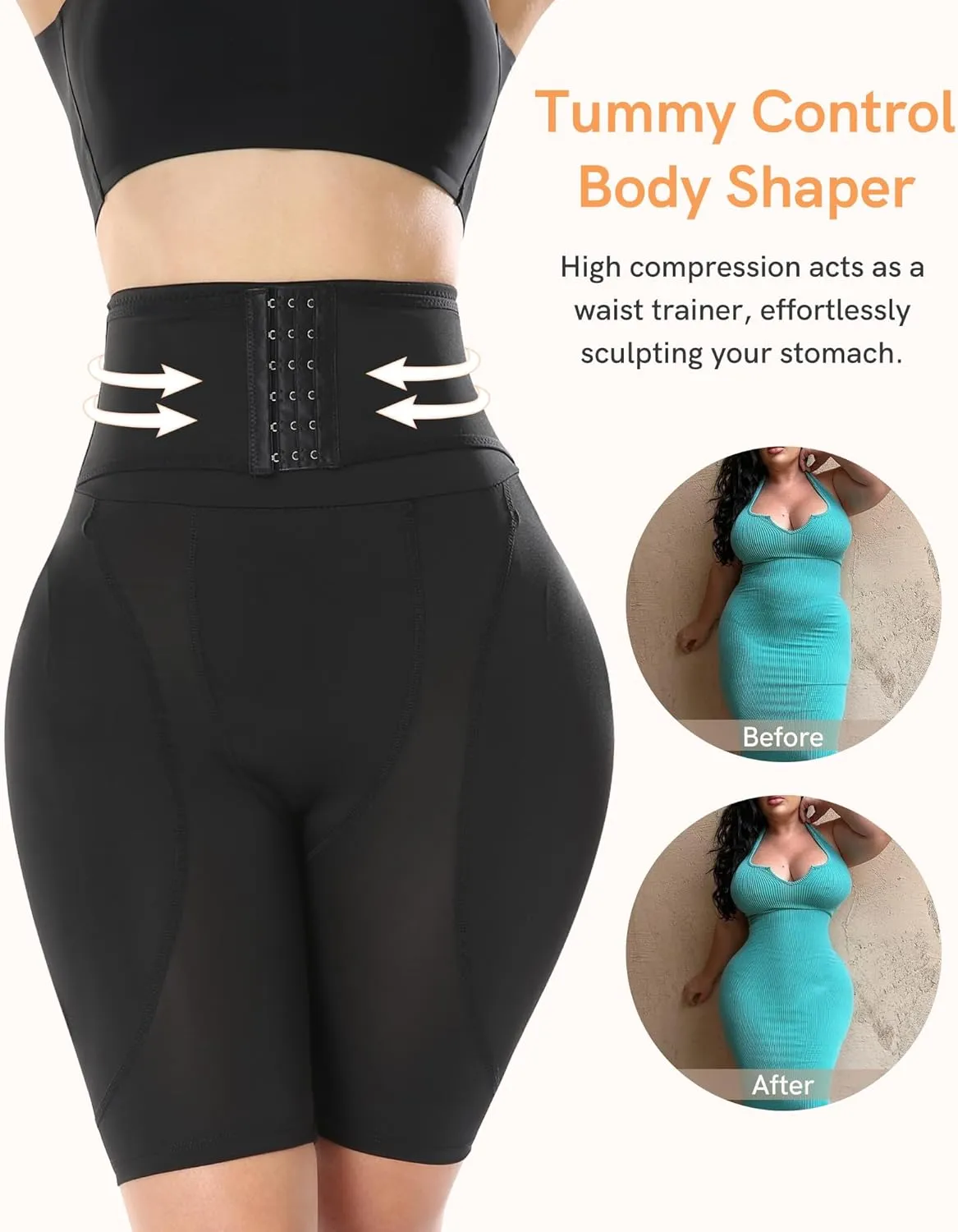 Hip Pads Shapewear Tummy Control Padded Underwear For Women Butt Lifting Panties Curvy Faja Body Shaper Bbl Shorts