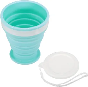 Home and Garden Parts Collapsible Water Bottle 200mL Travel Folding Cup for Camping Blue #CN/251024/15071