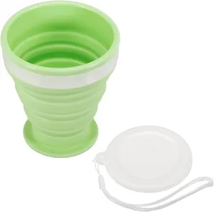 Home and Garden Parts Collapsible Water Bottle 200mL Travel Folding Cup for Camping Green #CN/251024/15073