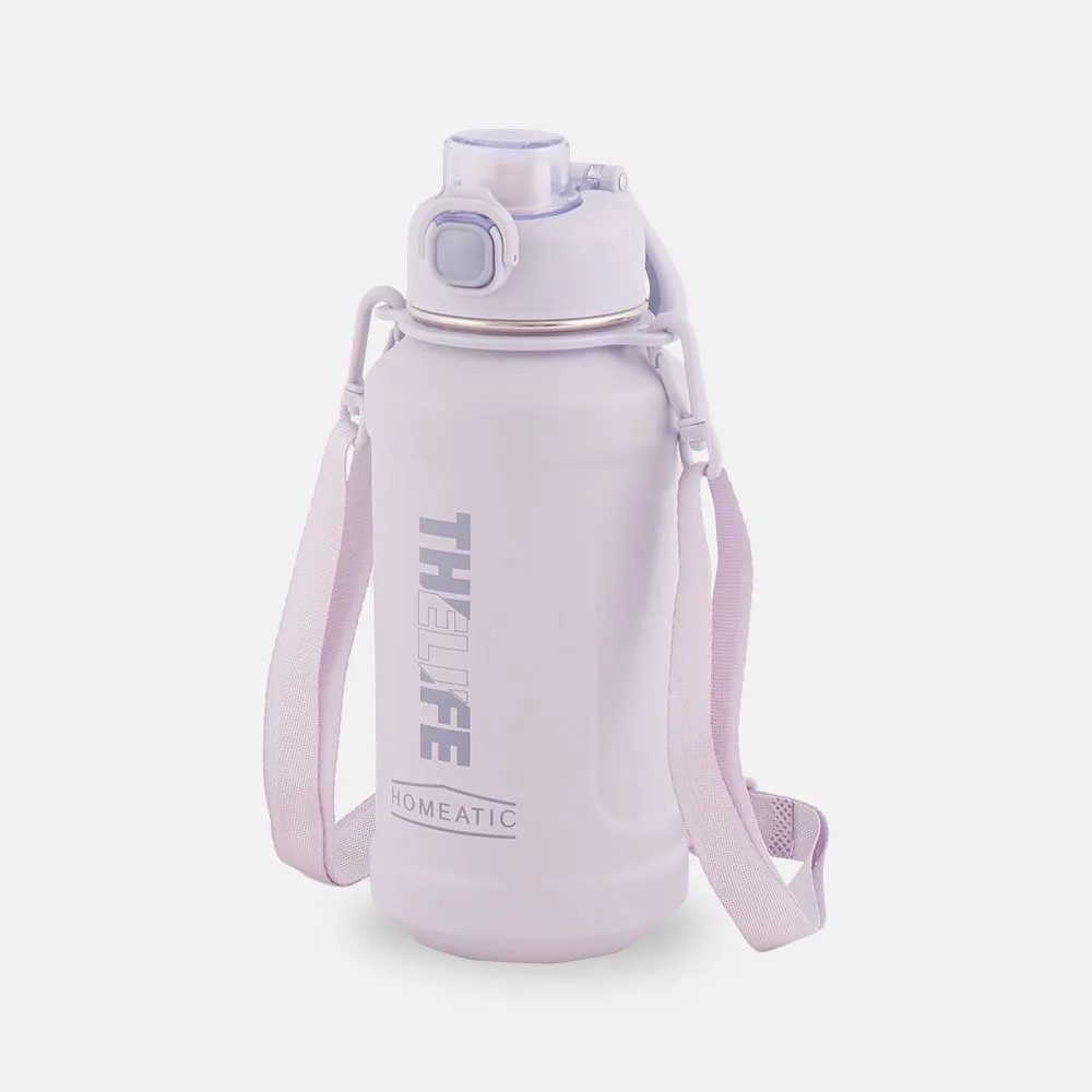 Homeatic Steel Water Bottle with Clip On 1000ml