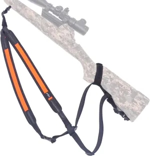 HUNTPAL Backpack Style Hands-Free Gun Sling for Rifle Shotgun Crossbow, Neoprene Padded Hunting Sling Double Shoulder Strap with Swivels, Universal Backpack Strap for Outdoors