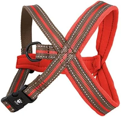 Hurtta Padded Y-Harness Color:Red Size:90cm