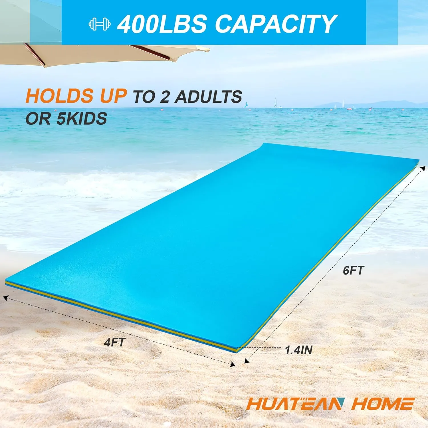 Hutean 9'/11'5"/18' Lily Pad Floating Mat for Lake, Foam Floating Water Pad, Tear-Resistant XPE Foam, Pads Recreation Pool, Beach, Ocean, Lake Mats for Floating
