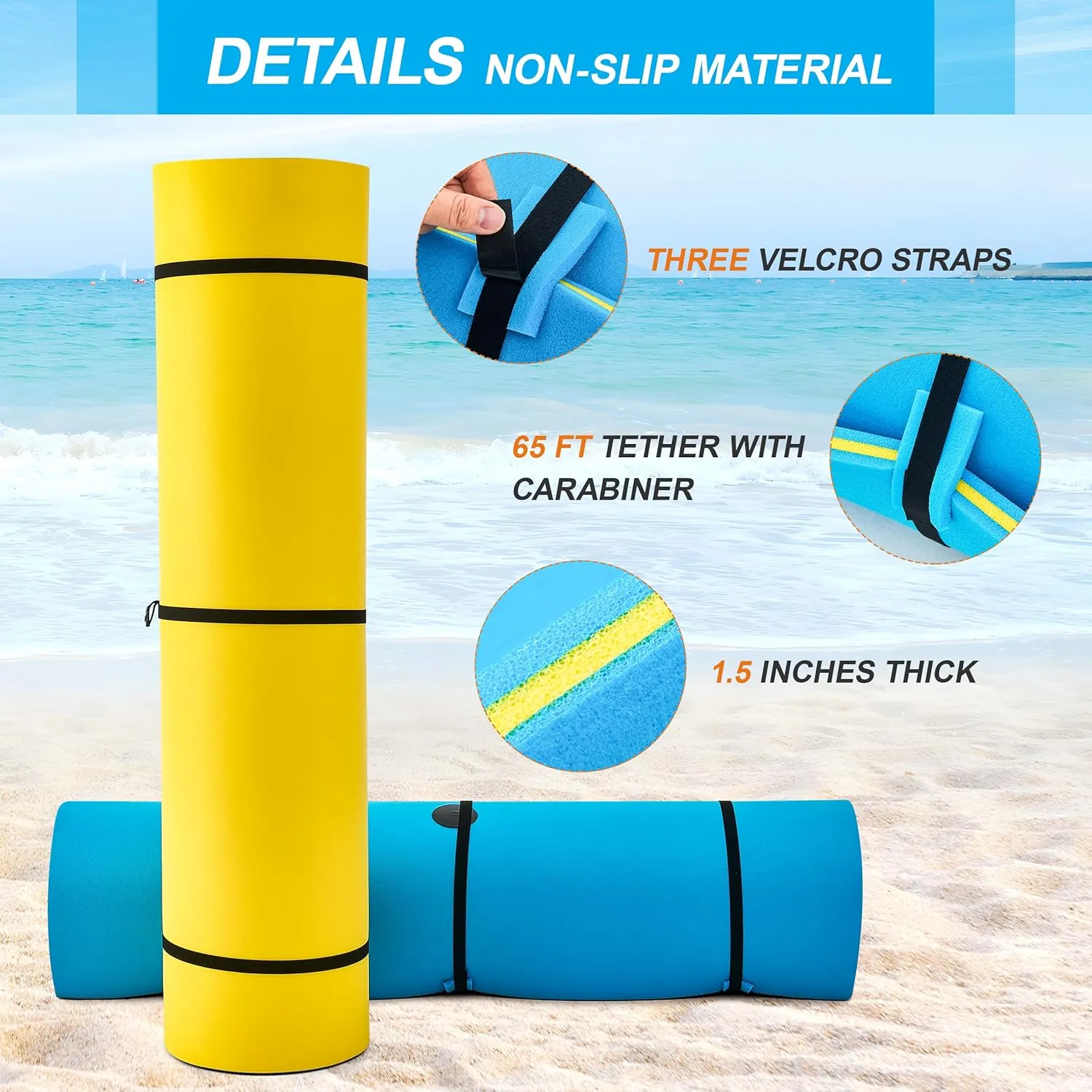 Hutean 9'/11'5"/18' Lily Pad Floating Mat for Lake, Foam Floating Water Pad, Tear-Resistant XPE Foam, Pads Recreation Pool, Beach, Ocean, Lake Mats for Floating