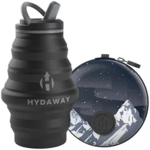 HYDAWAY Hydration Travel Pack - 17oz Collapsible Water Bottle with Flip-Top Lid and Protective Travel Case - BPA-Free, Leak-Resistant, and TSA-Friendly for Commuting, Hiking, and Travel