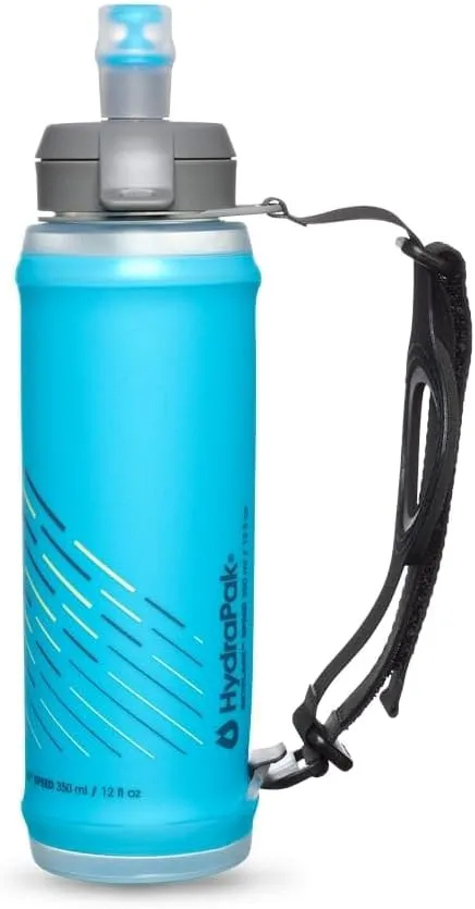 HydraPak SkyFlask Speed - Collapsible Handheld Running Water Bottle (350ml, 500ml, 500ml Insulated) - Adjustable Strap, Lightweight, Spill-Proof Cap