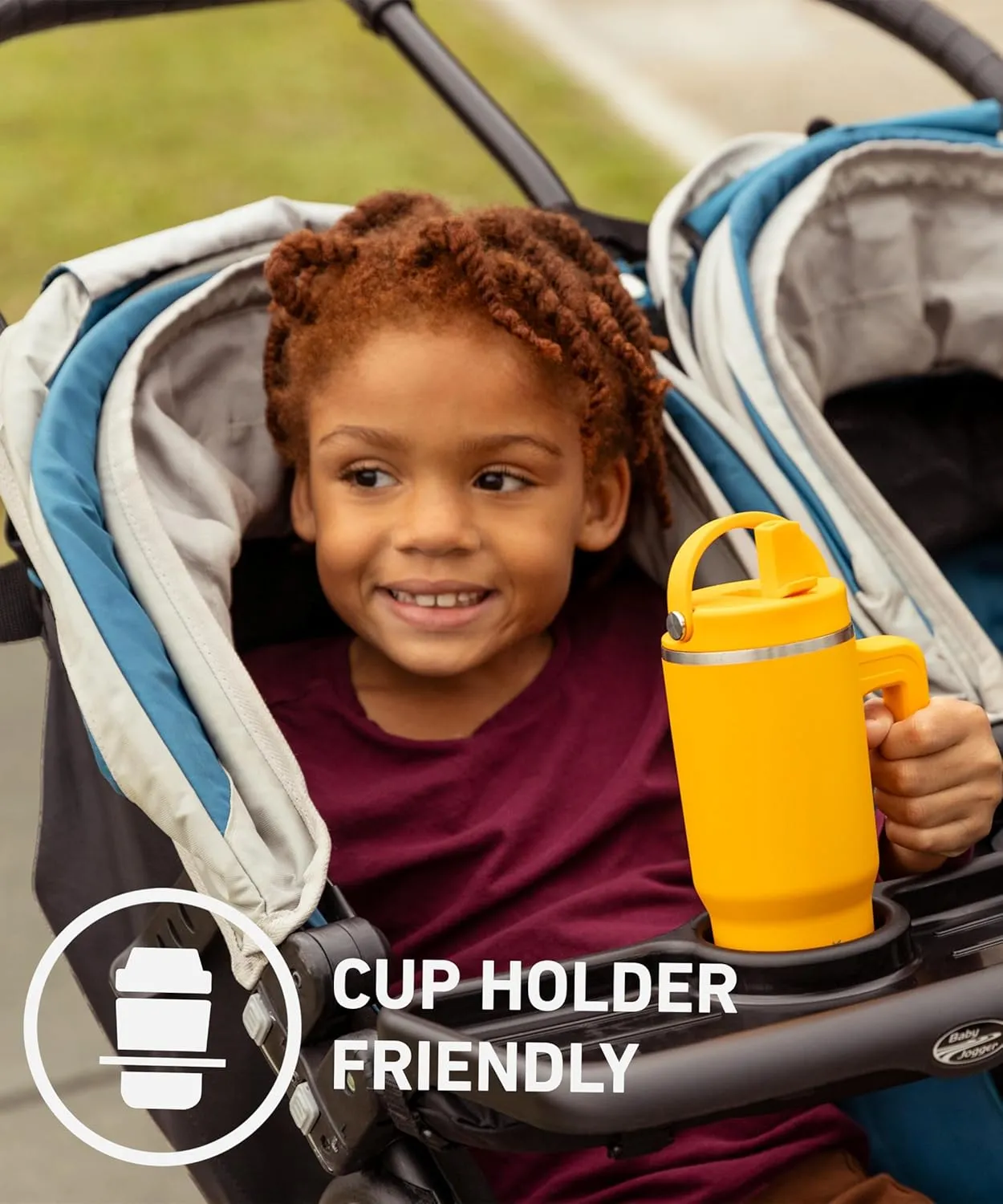 Hydrapeak Kids Voyager 18 oz Tumbler with Handle and Flip-Up Straw Lid | Spill Proof and Leak Resistant | Reusable Stainless Steel Water Bottle | Gift for Kids Boys Girls | Canary
