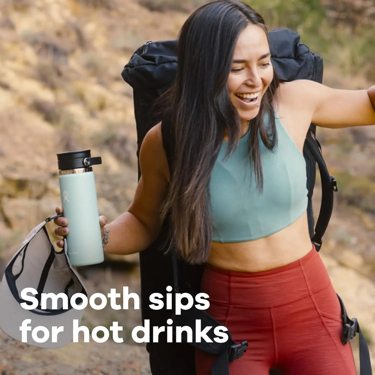 Hydro Flask 20 oz Wide Mouth with Flex Sip Lid Stainless Steel Reusable Water Bottle Lupine - Vacuum Insulated, Dishwasher Safe, BPA-Free, Non-Toxic